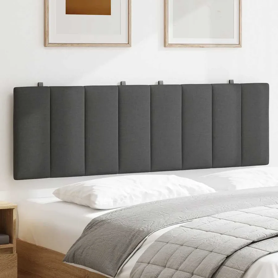 Coussin de tête de lit Hanko gris foncé 160 cm tissu - 3