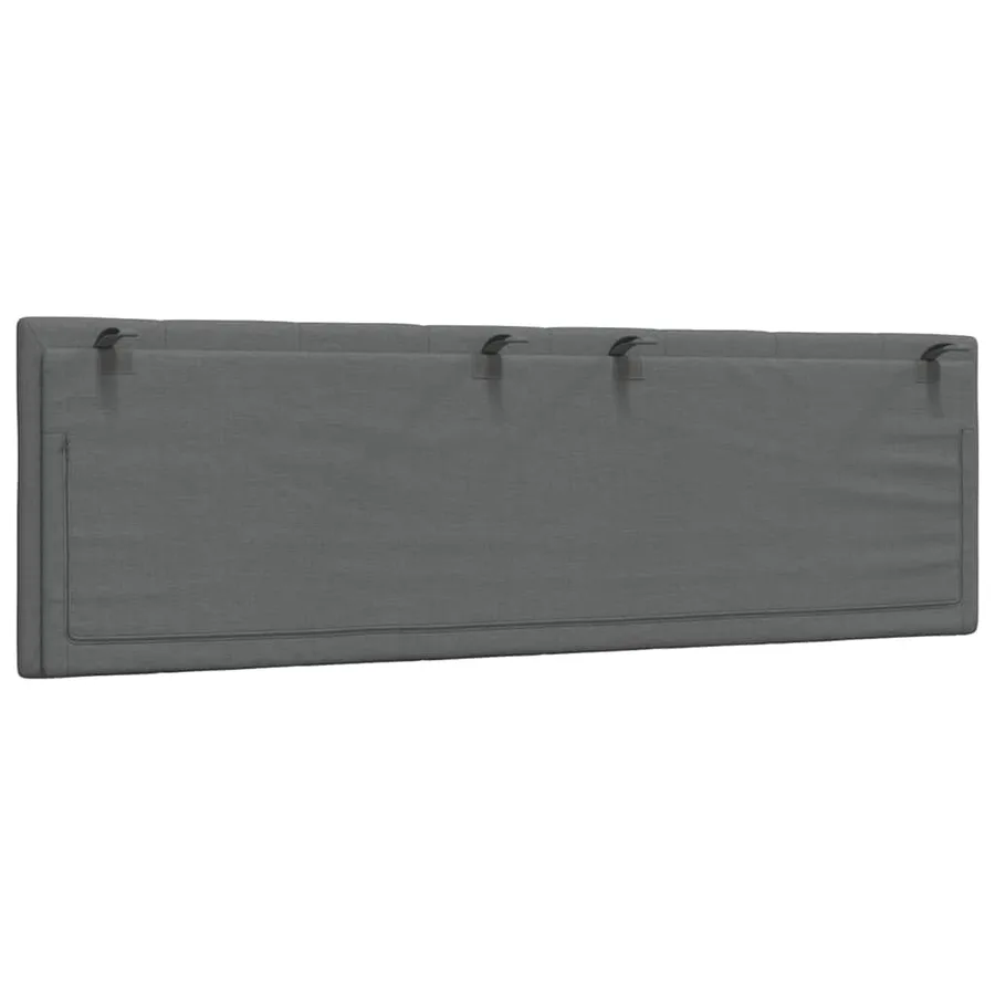 Coussin de tête de lit Hanko gris foncé 160 cm tissu - 6