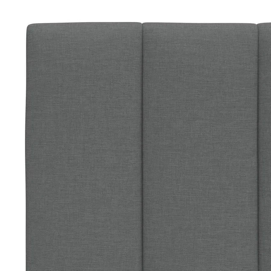 Lit avec matelas Hanko gris foncé 160x200 cm tissu - 10
