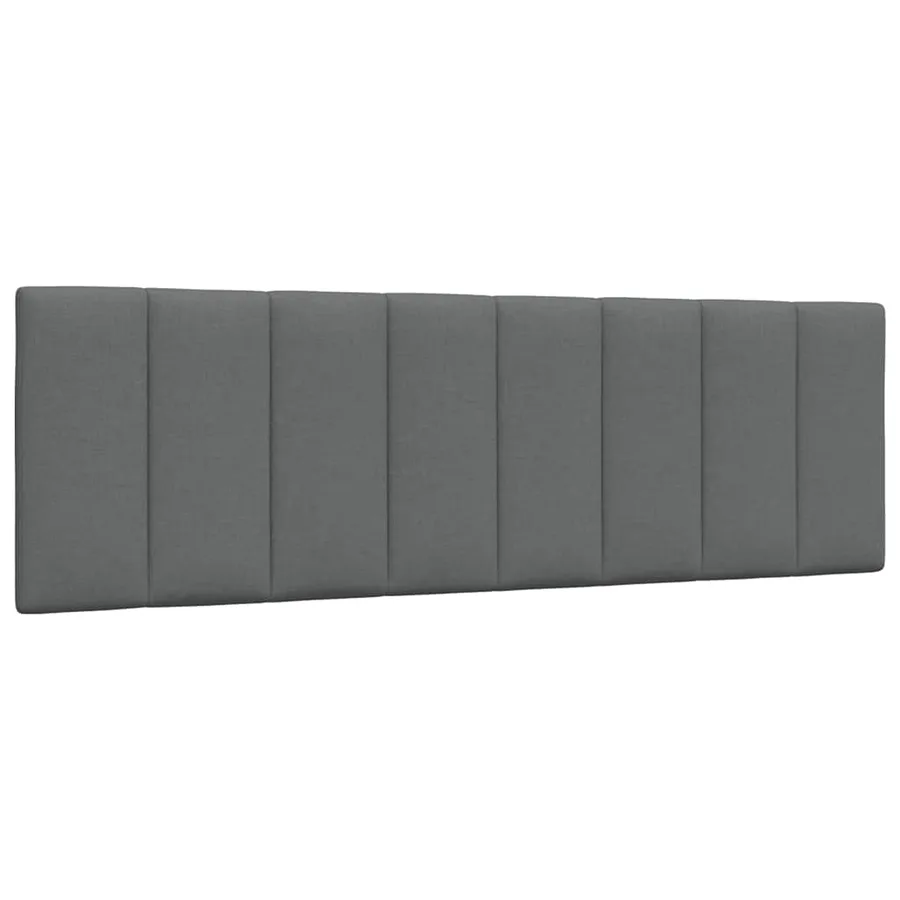Cadre de lit sans matelas Hanko gris foncé 160x200 cm tissu - 7
