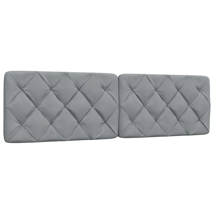 Cadre de lit sans matelas gris clair 180x200 cm tissu - 7
