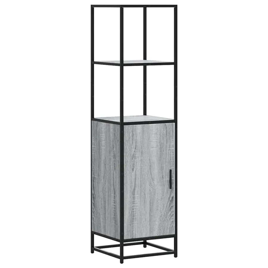 Buffet haut sonoma gris 35,5x35x139 cm bois d'ingénierie métal - 2