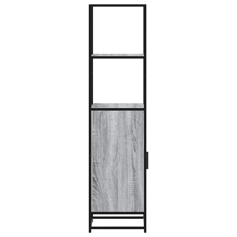 Buffet haut sonoma gris 35,5x35x139 cm bois d'ingénierie métal - 6