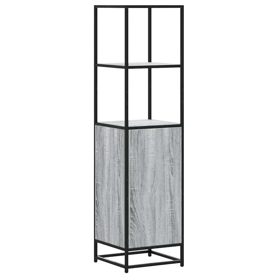 Buffet haut sonoma gris 35,5x35x139 cm bois d'ingénierie métal - 7