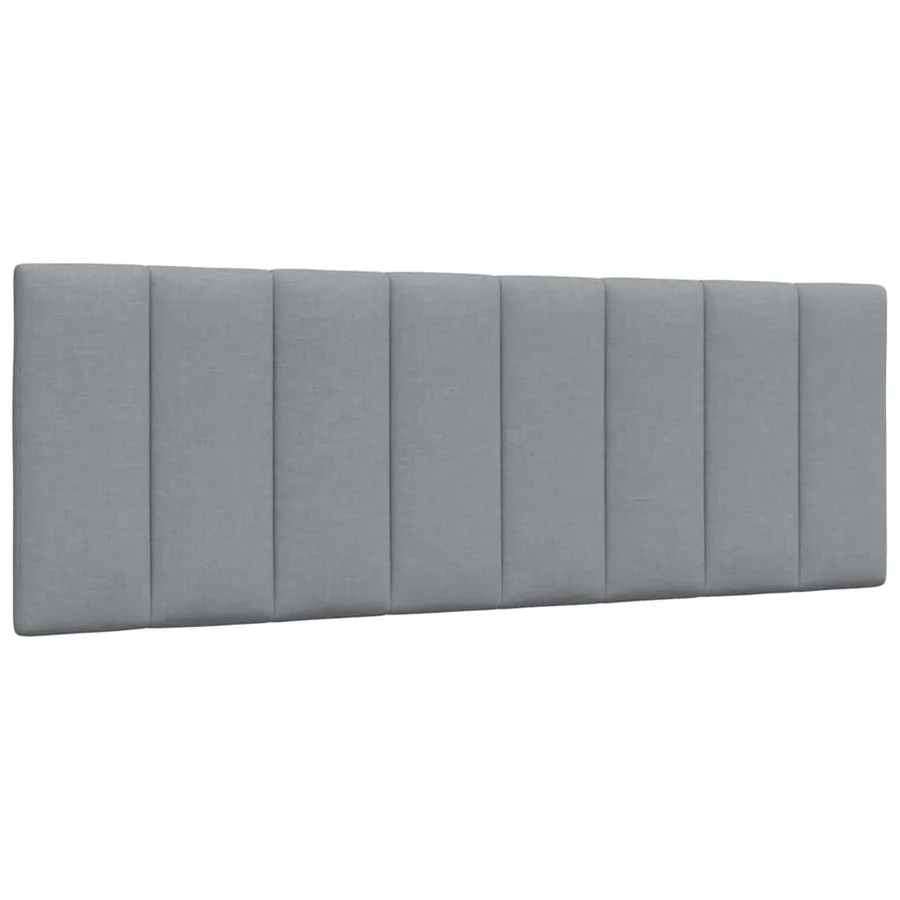 Cadre de lit sans matelas Hanko gris clair 140x190 cm tissu - 8