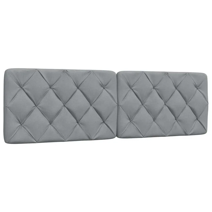 Cadre de lit sans matelas gris clair 160x200 cm tissu - 7