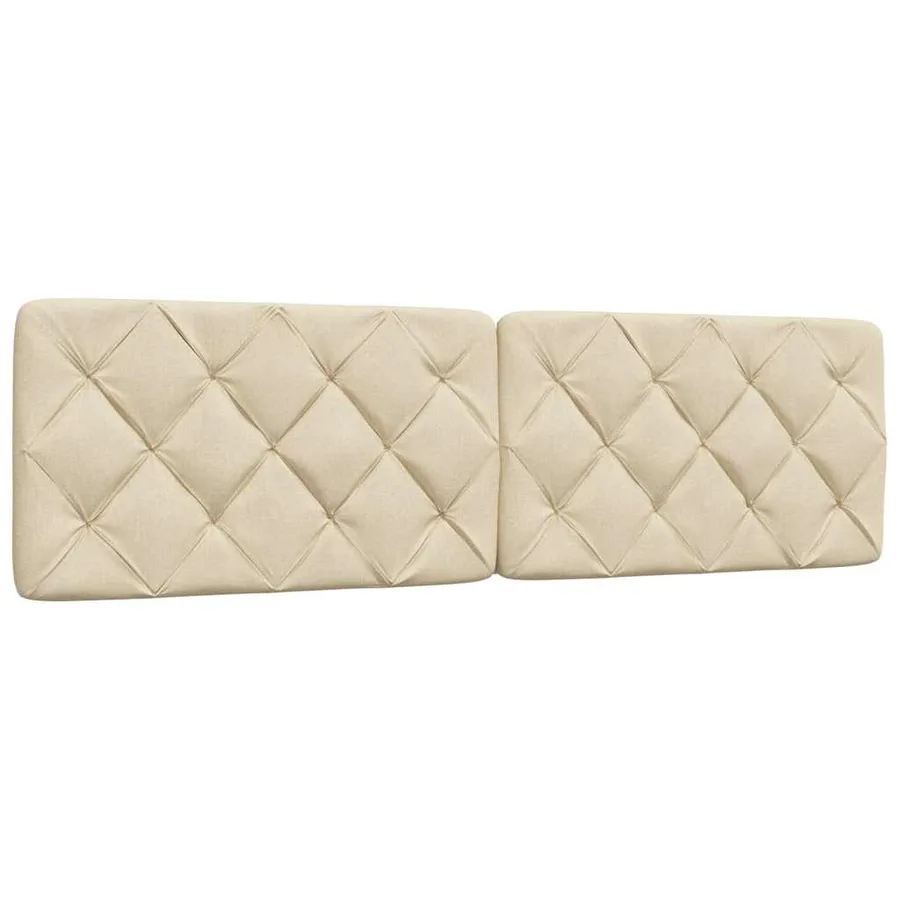 Cadre de lit sans matelas crème 180x200 cm tissu - 7