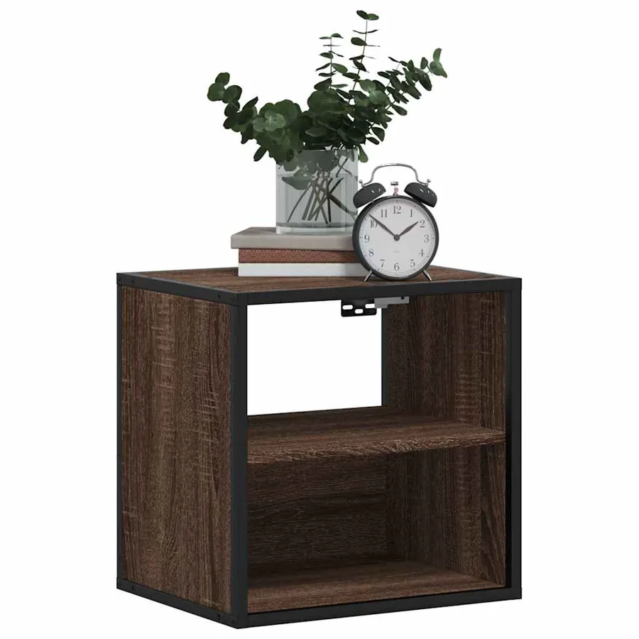 Tables de chevet murales 2 pcs chêne marron 40x31x39,5 cm - 4