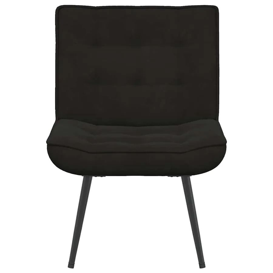 Chaise de relaxation noir 64x74x84 cm velours - 4