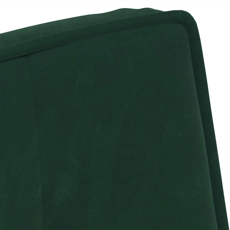Chaise de relaxation avec tabouret Vert foncé Velours - 9