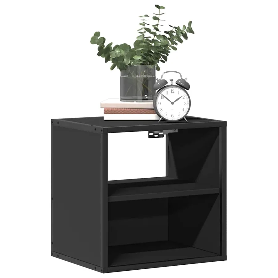 Tables de chevet murales 2 pcs noir 40x31x39,5 cm - 4