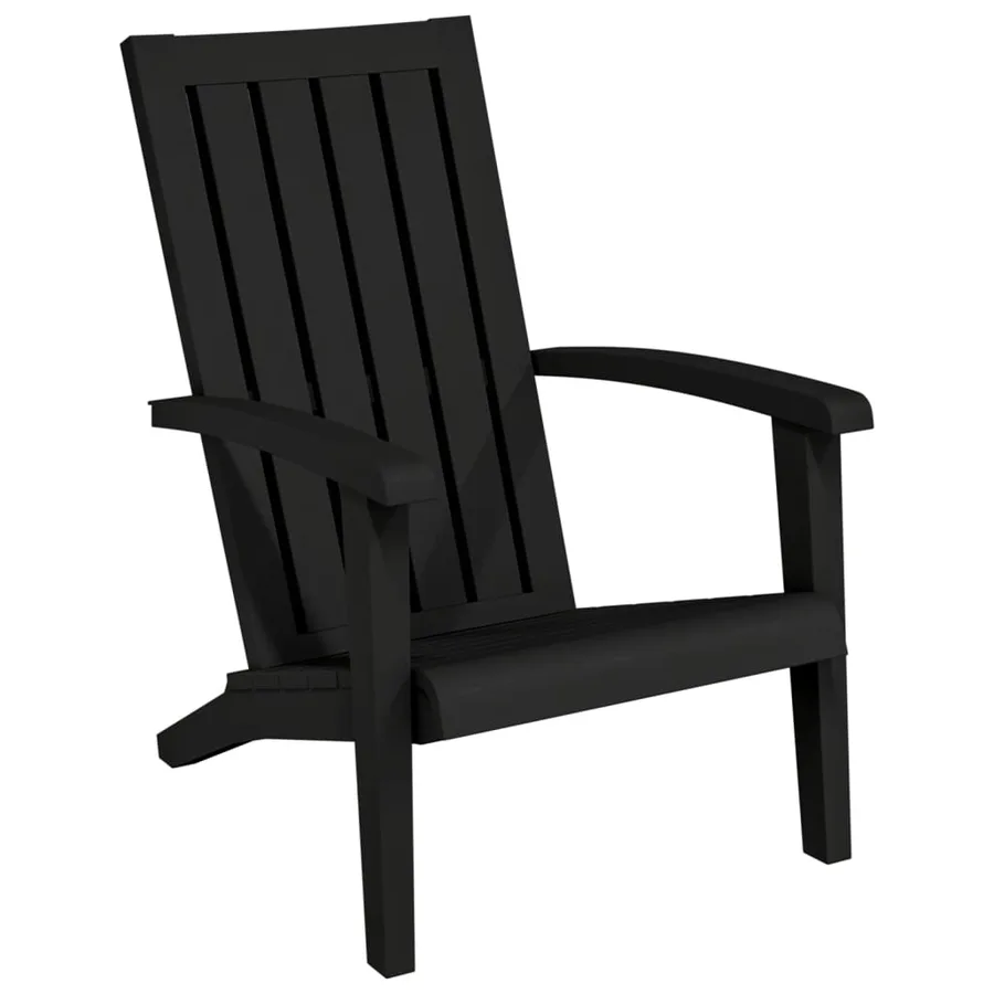 Chaise de jardin Adirondack noir polypropylène - 2