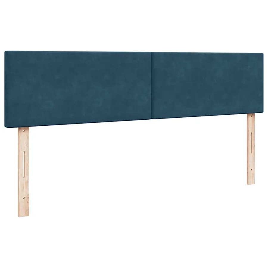 Cadre de lit ottoman avec matelas bleu foncé 180x200 cm velours - 11