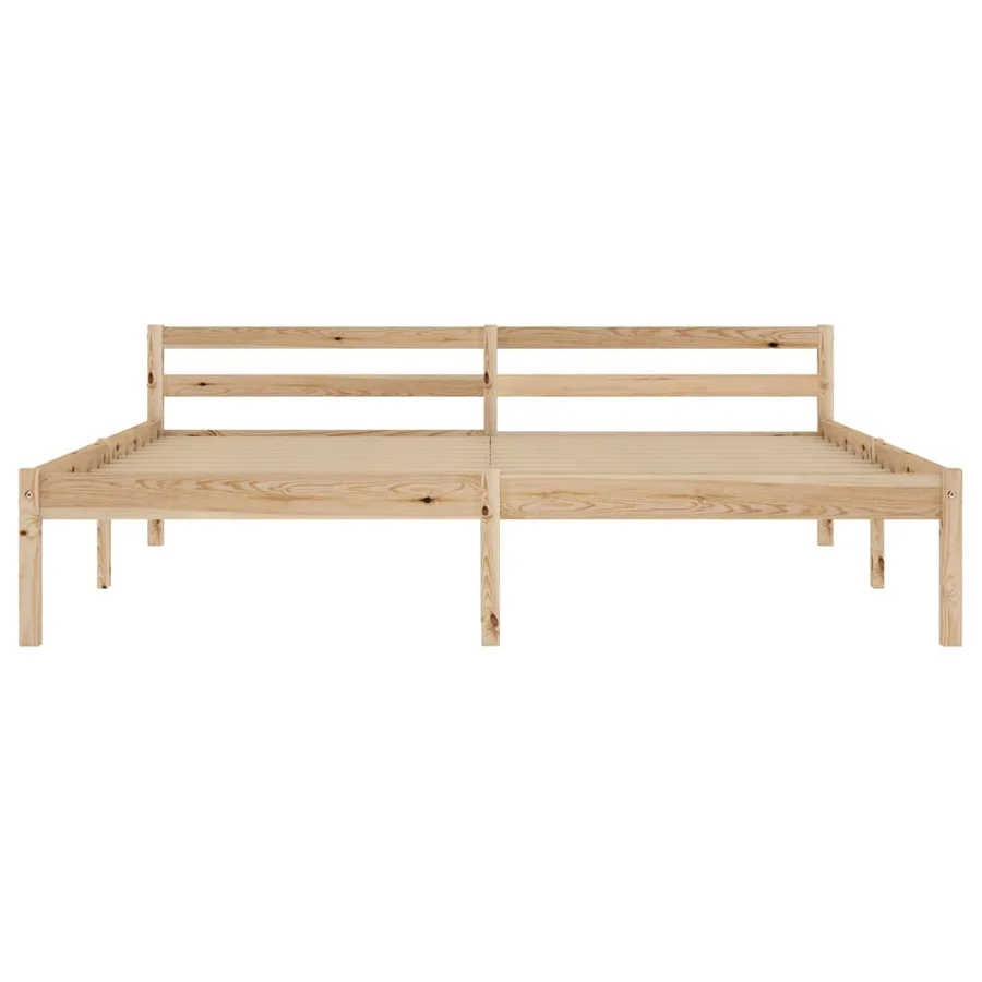 Cadre de lit sans matelas bois massif de pin 160x200 cm - 3