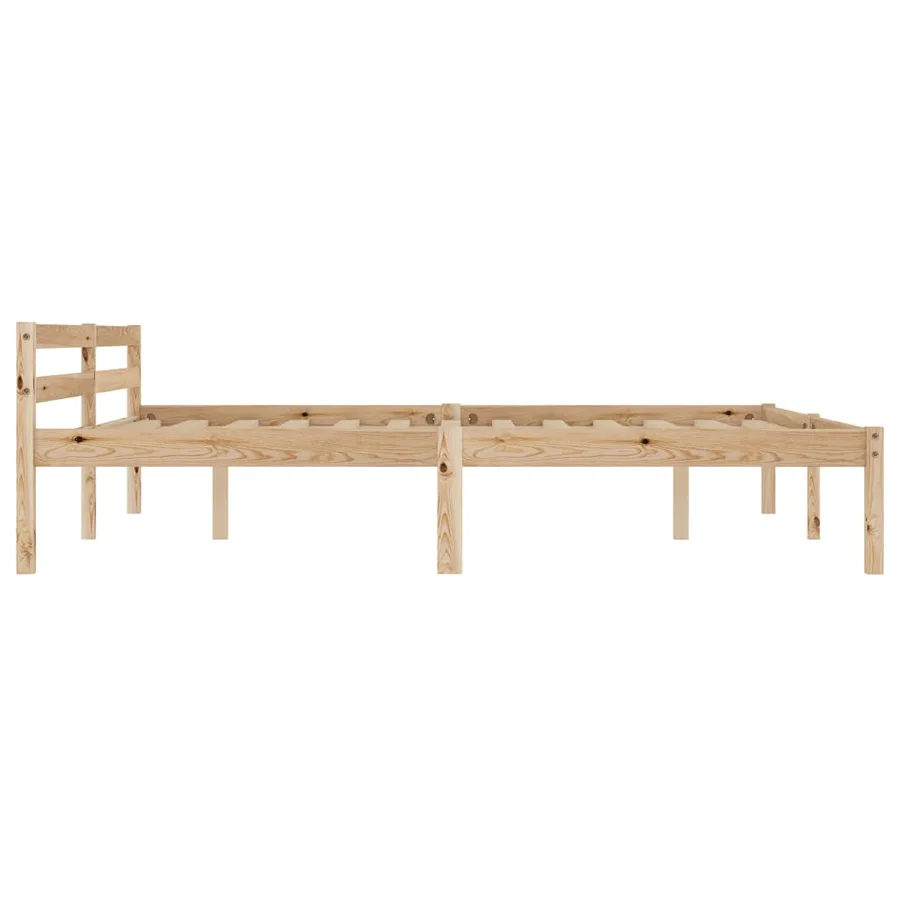 Cadre de lit sans matelas bois massif de pin 160x200 cm - 4