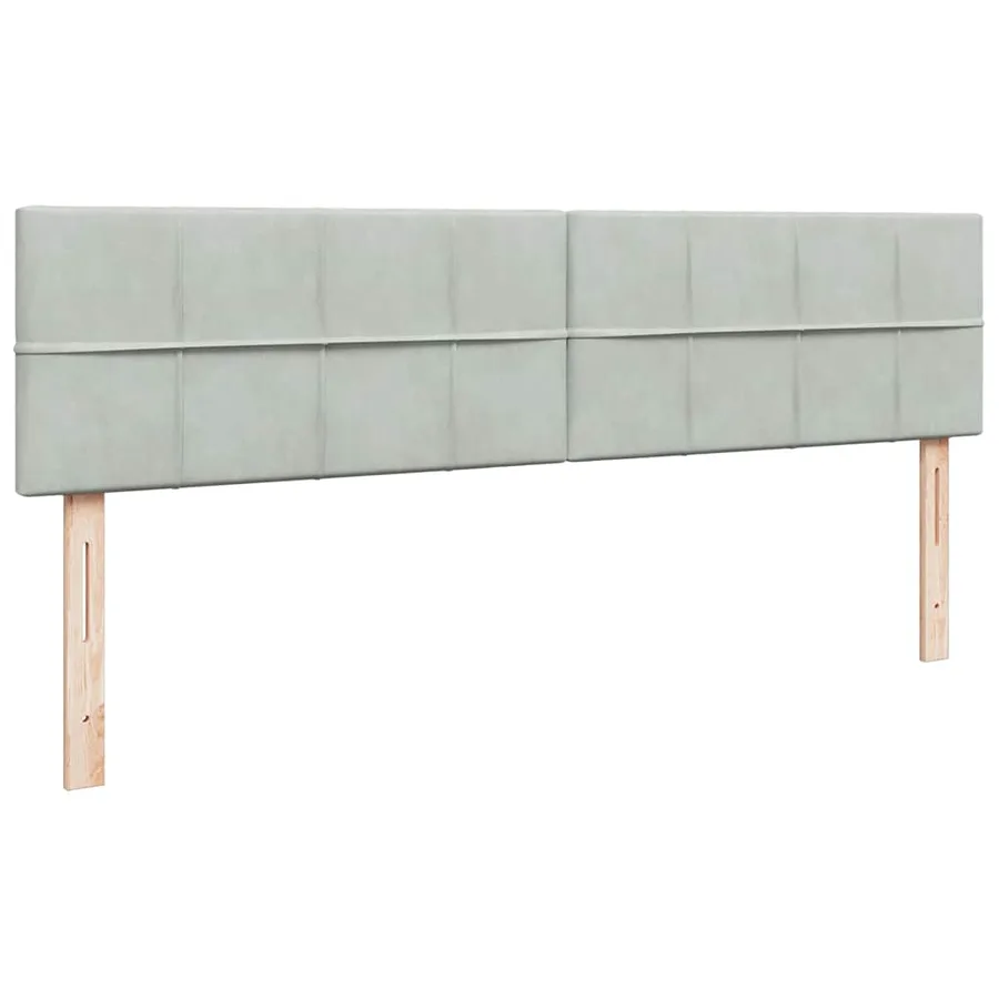 Cadre de lit ottoman avec matelas gris clair 200x200 cm velours - 8