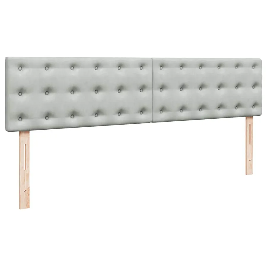 Cadre de lit ottoman avec matelas gris clair 200x200 cm velours - 10
