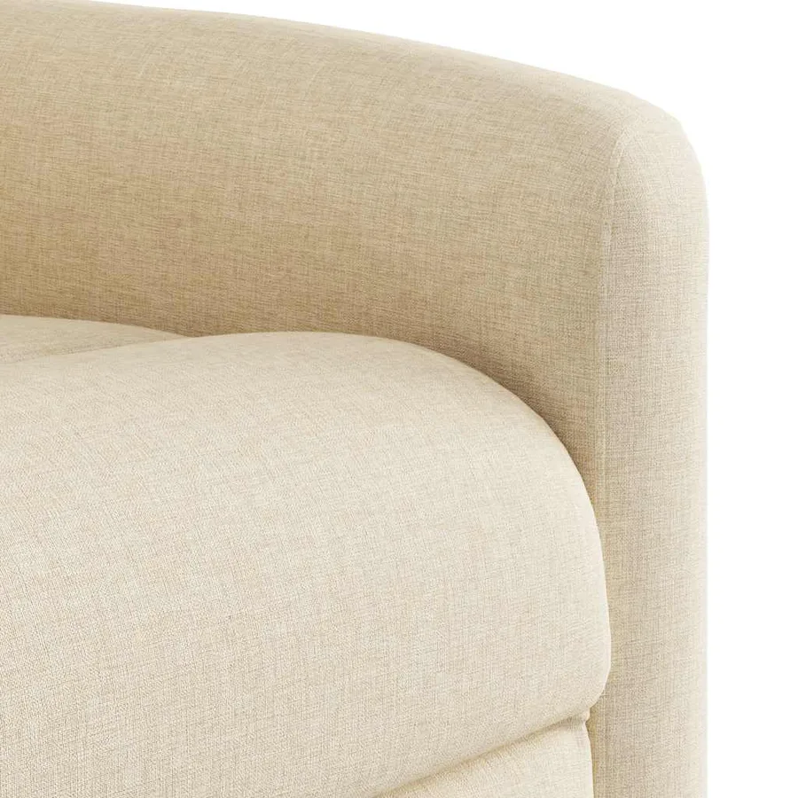 Fauteuil inclinable Crème Tissu - 8