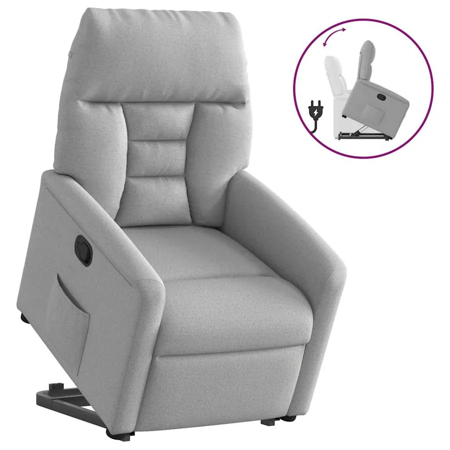 Fauteuil inclinable gris nuage tissu
