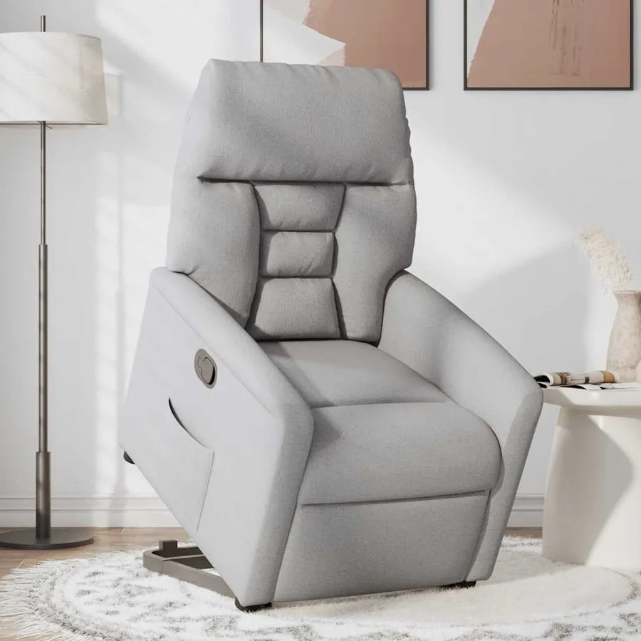 Fauteuil inclinable gris nuage tissu - 2