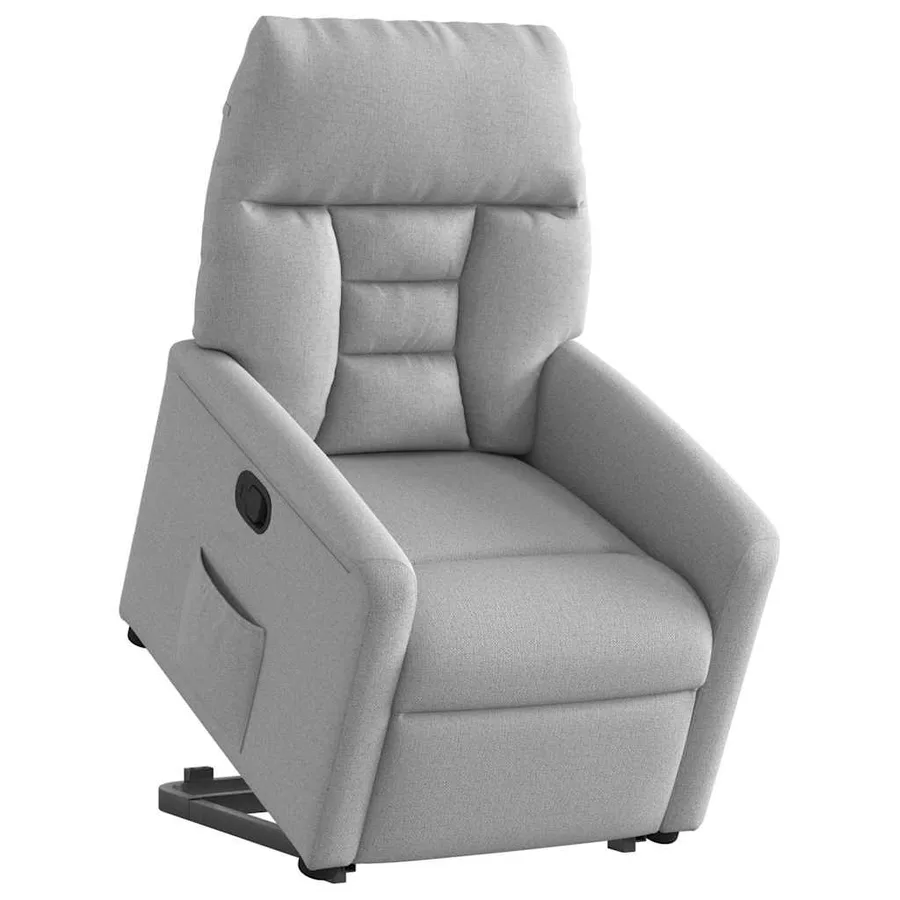 Fauteuil inclinable gris nuage tissu - 3
