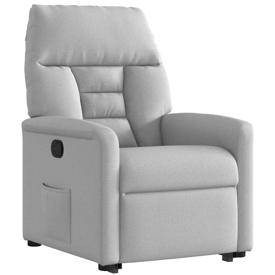 Fauteuil inclinable gris nuage tissu - 4