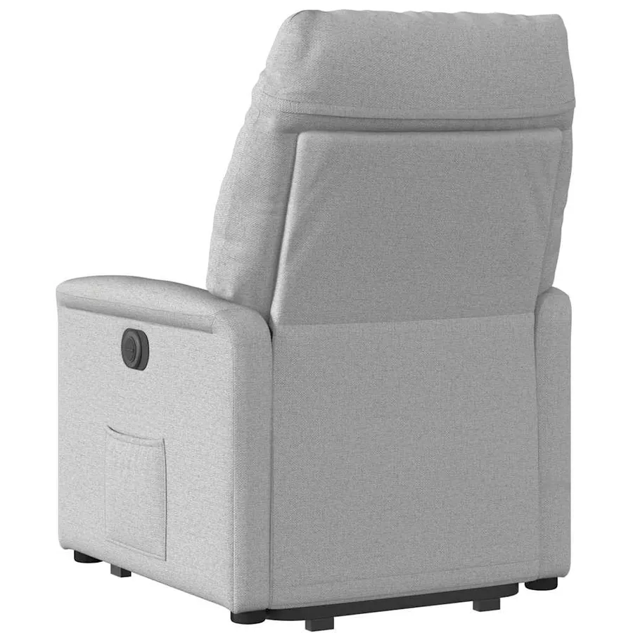 Fauteuil inclinable gris nuage tissu - 7