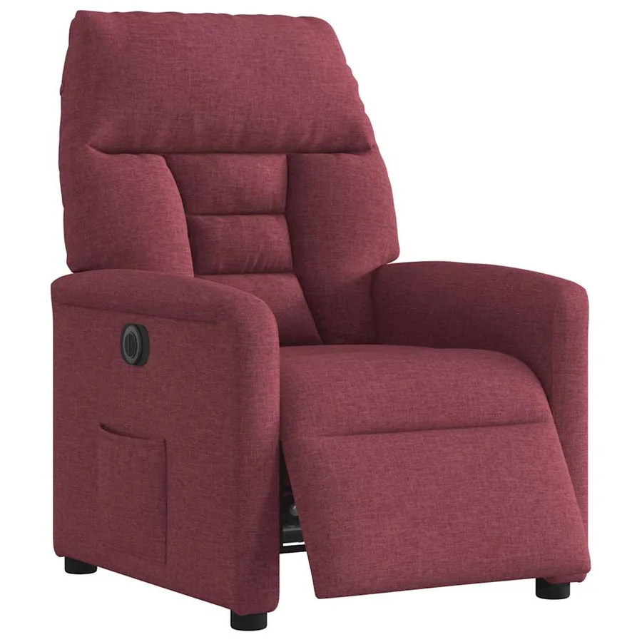 Fauteuil inclinable électrique Rouge bordeaux Tissu - 3