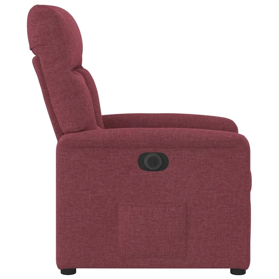 Fauteuil inclinable électrique Rouge bordeaux Tissu - 6