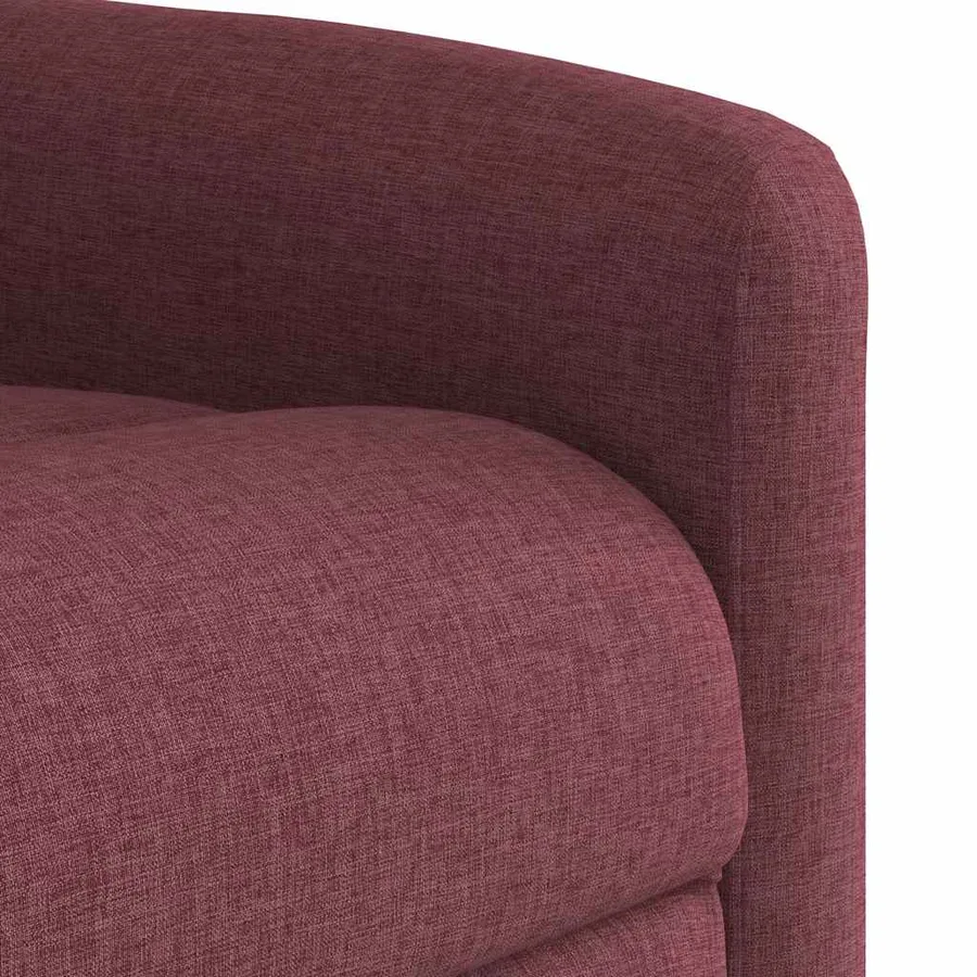 Fauteuil inclinable électrique rouge bordeaux tissu - 12