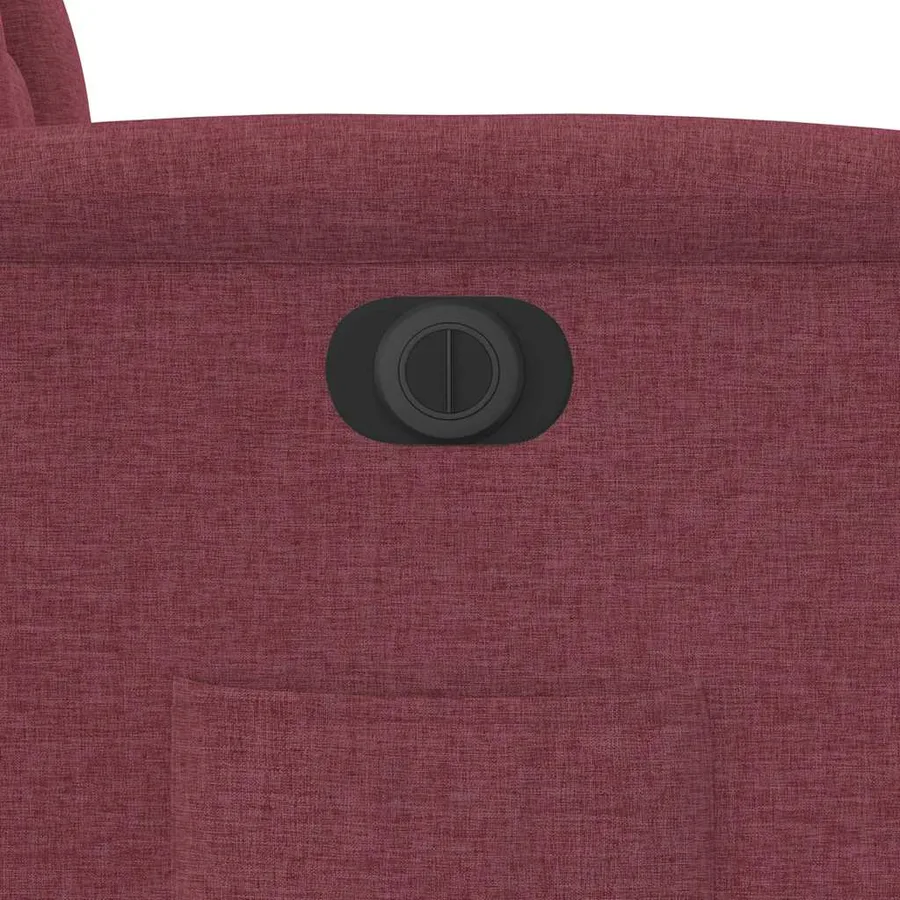 Fauteuil inclinable électrique rouge bordeaux tissu - 13