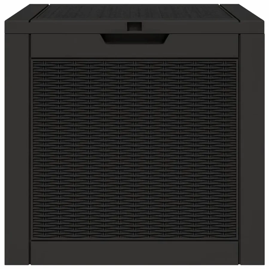 Boîte de stockage de jardin noir 55,5x43x53 cm polypropylène - 5