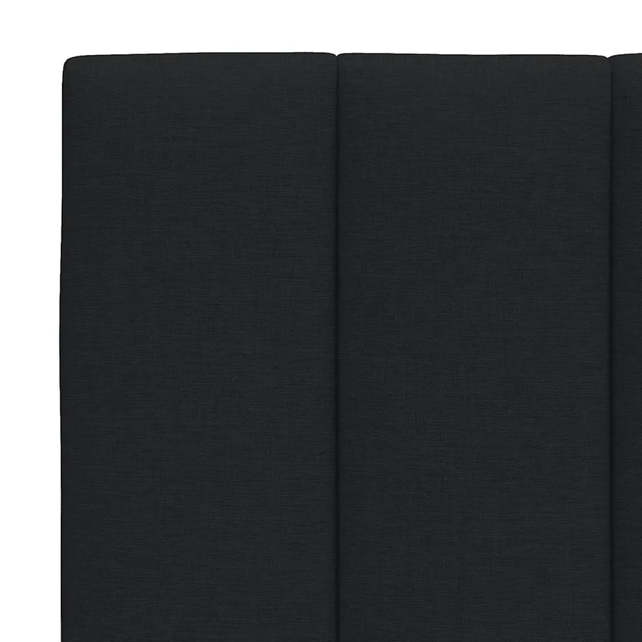 Lit avec matelas Hanko noir 90x200 cm tissu - 11