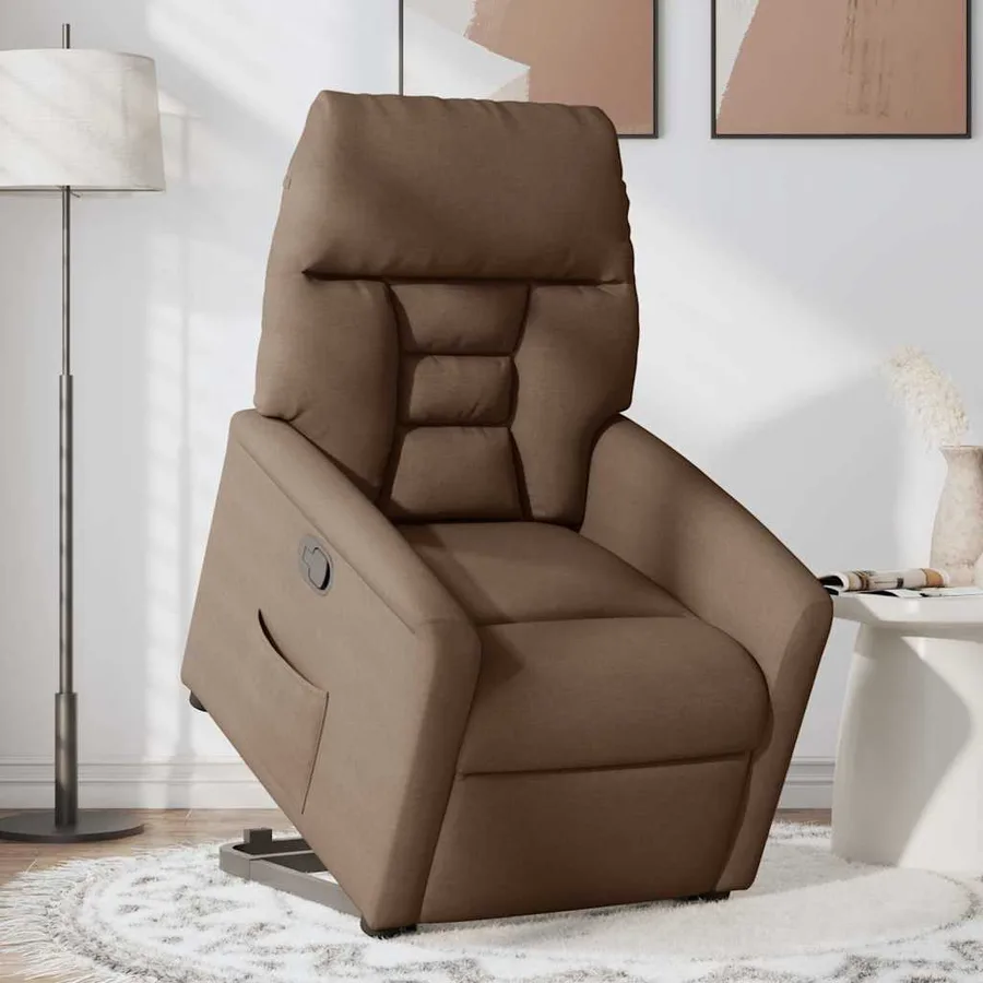 Fauteuil inclinable Marron Tissu - 2