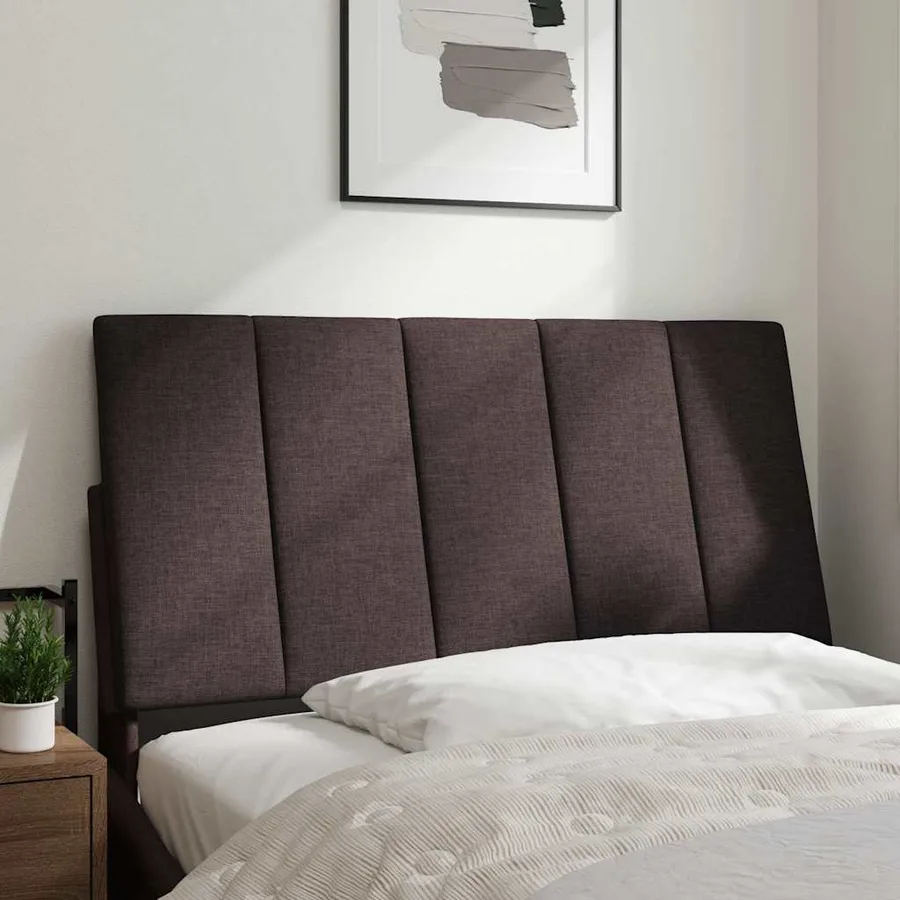 Coussin de tête de lit Hanko marron foncé 100 cm tissu - 2