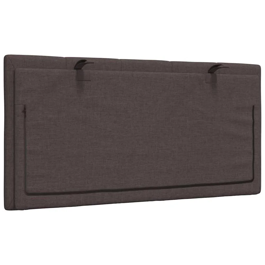 Coussin de tête de lit Hanko marron foncé 100 cm tissu - 6
