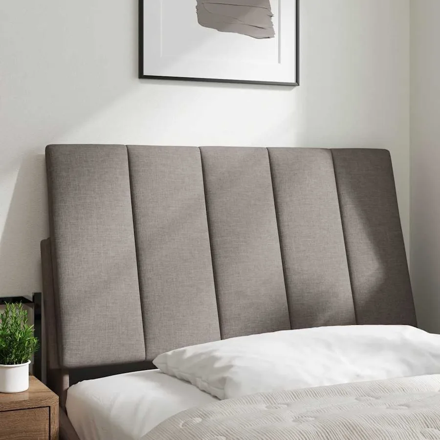 Coussin de tête de lit Hanko taupe 90 cm tissu - 2