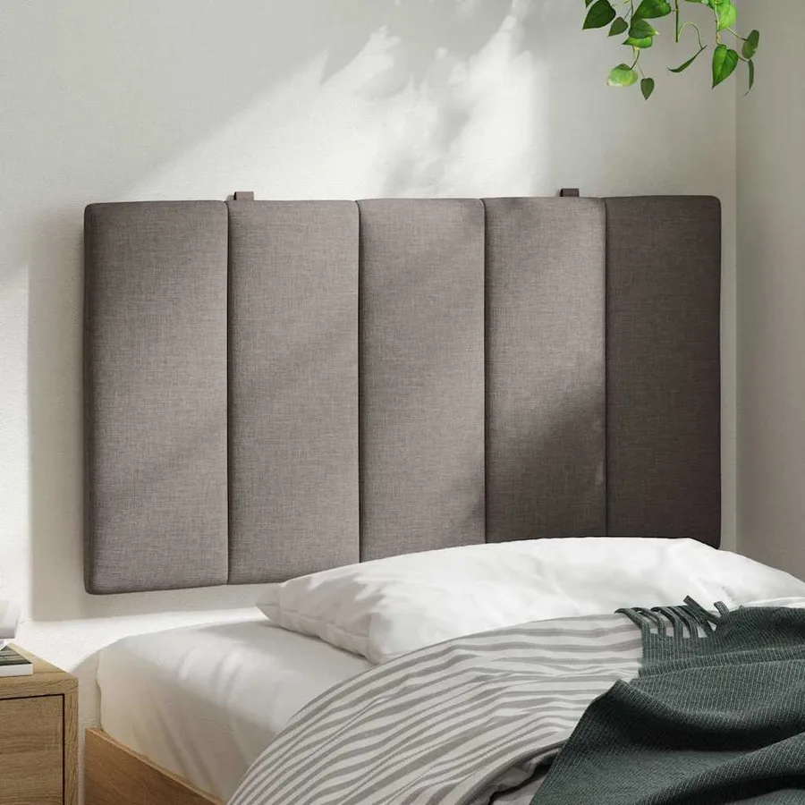 Coussin de tête de lit Hanko taupe 90 cm tissu - 3