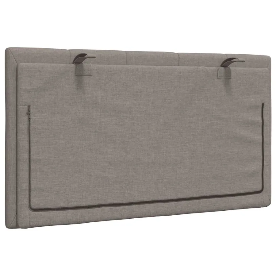 Coussin de tête de lit Hanko taupe 90 cm tissu - 6