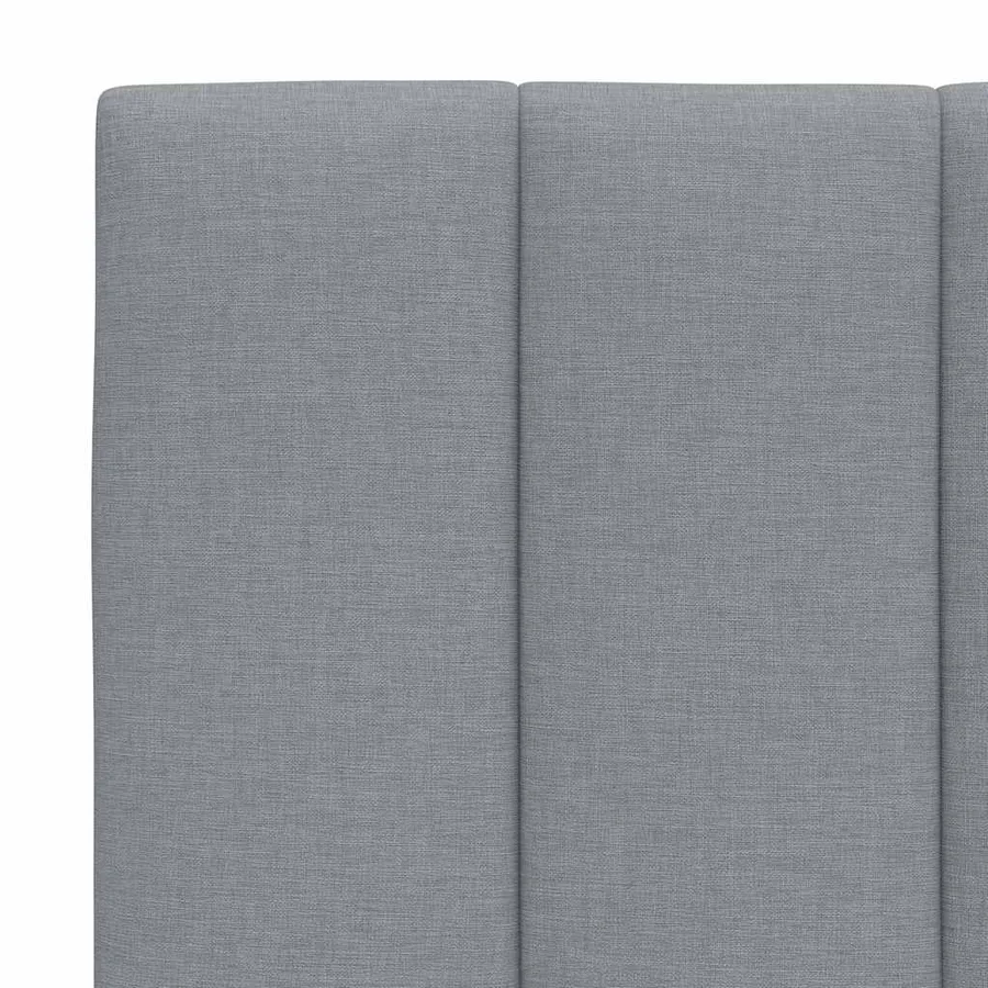 Cadre de lit sans matelas Hanko gris clair 100x200 cm tissu - 12