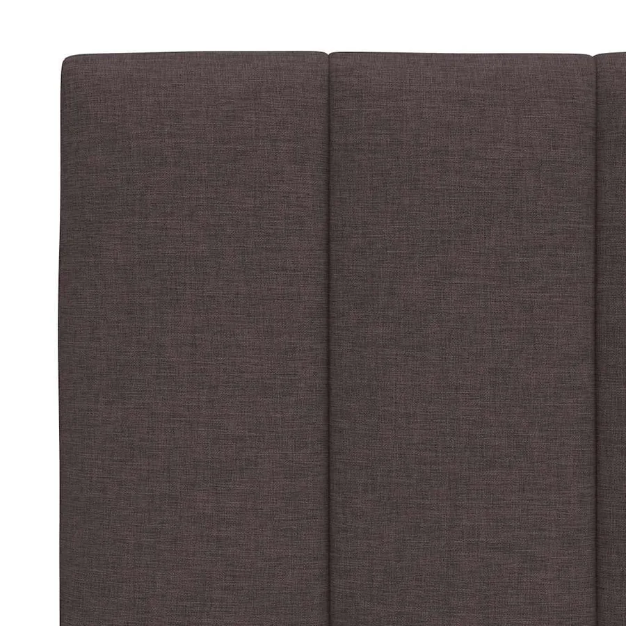 Lit avec matelas Hanko marron foncé 100x200 cm tissu - 11