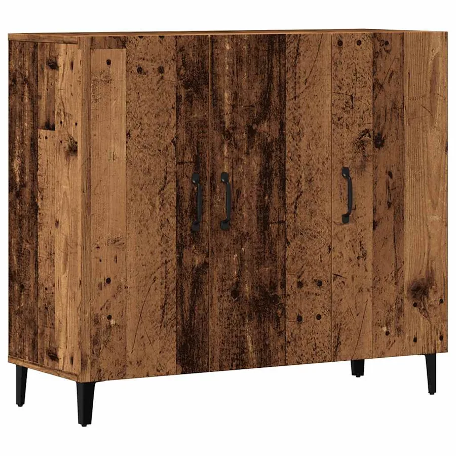 Buffet vieux bois 90x34x80 cm bois d'ingénierie - 2