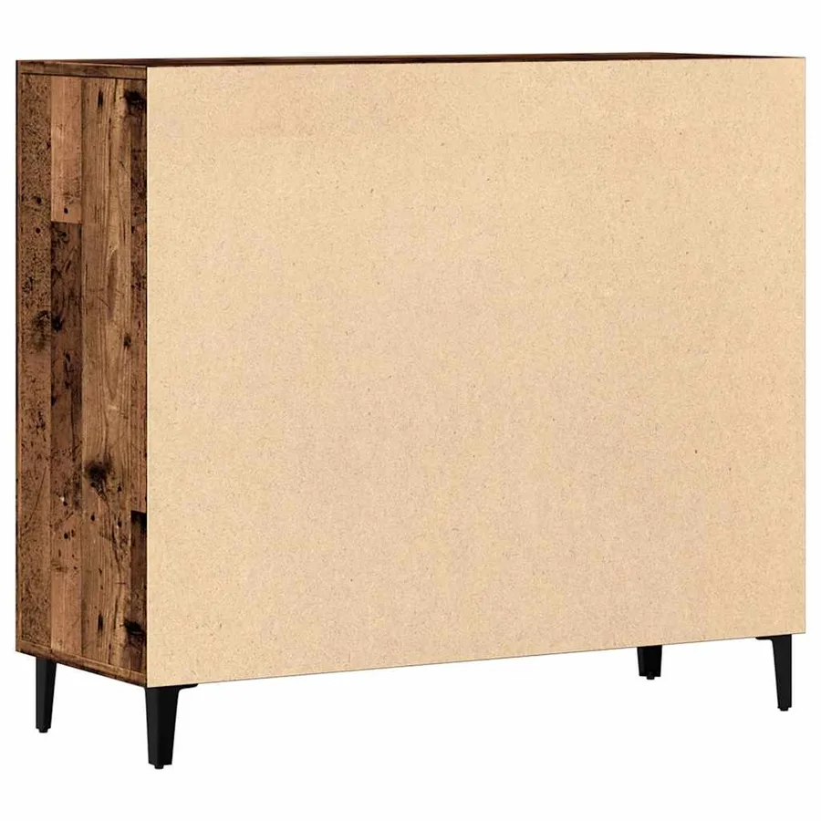 Buffet vieux bois 90x34x80 cm bois d'ingénierie - 7