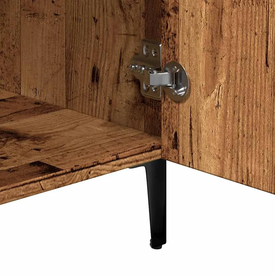 Buffet vieux bois 90x34x80 cm bois d'ingénierie - 9
