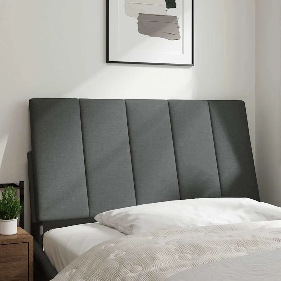 Coussin de tête de lit Hanko gris foncé 100 cm tissu - 2