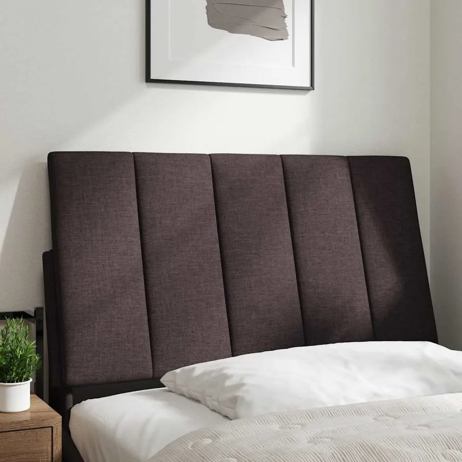 Coussin de tête de lit Hanko marron foncé 80 cm tissu - 2