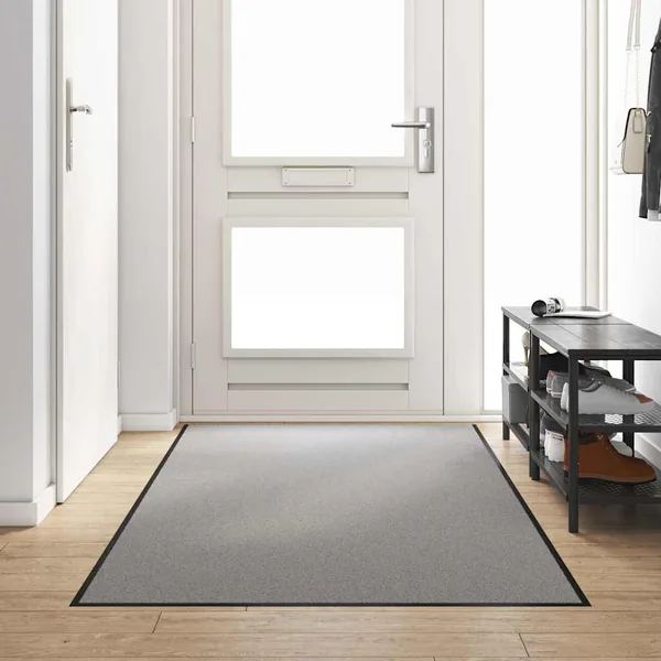 Tapis d'entrée Gris et Noir 120 x 300 cm 100% Polyamide