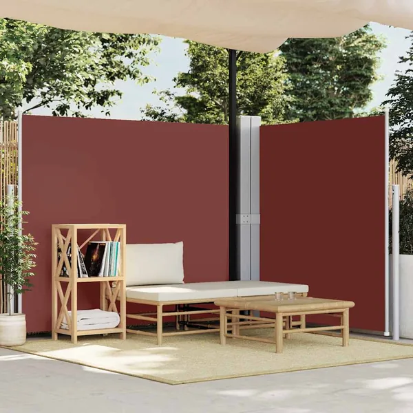 Auvent latéral rétractable Marron 180x600 cm