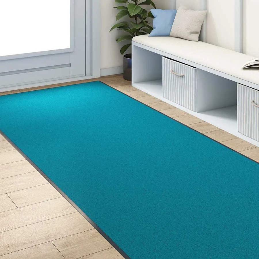 Tapis d'entrée Autre Cyan et Noir 120 x 250 cm Polyamide et PVC - 3