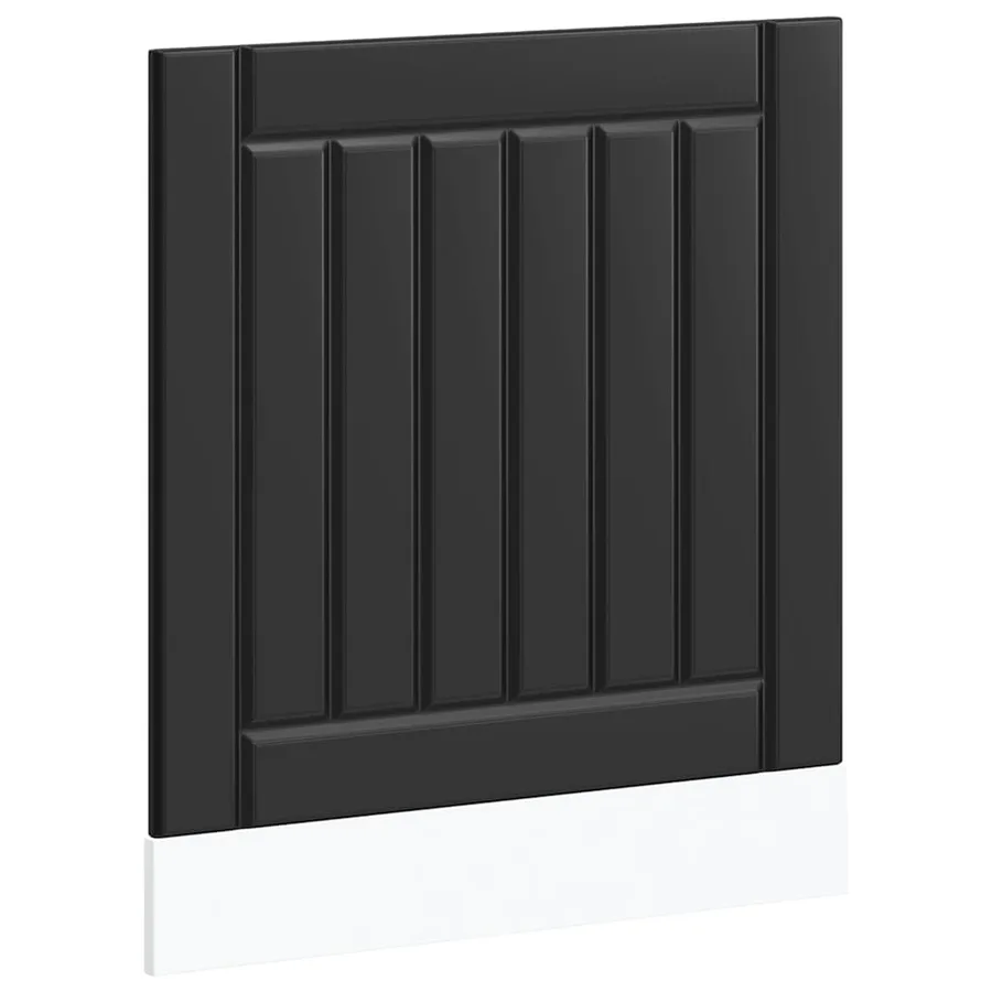 Panneau de lave-vaisselle Lucca noir bois d'ingénierie - 2